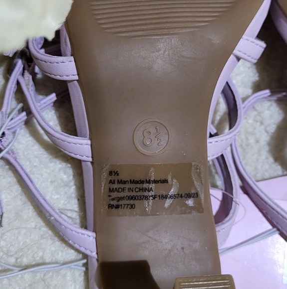 Wild Fable Women's NWT Lavender Purple Britt Mule 3in Heart Heels Size 8.5 - Picture 10 of 13